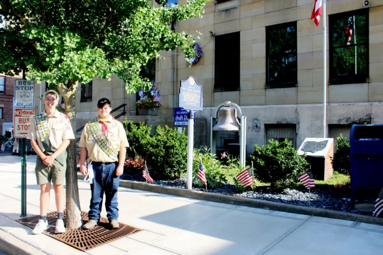 Scouts contribute to revitalization/beautification efforts to earn Eagle Awards